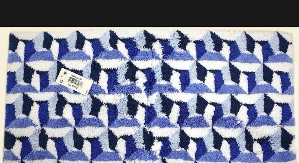 Abyss & Habidecor Regal Egyptian Giza Cotton Bath Rug 16" x 27" Blue